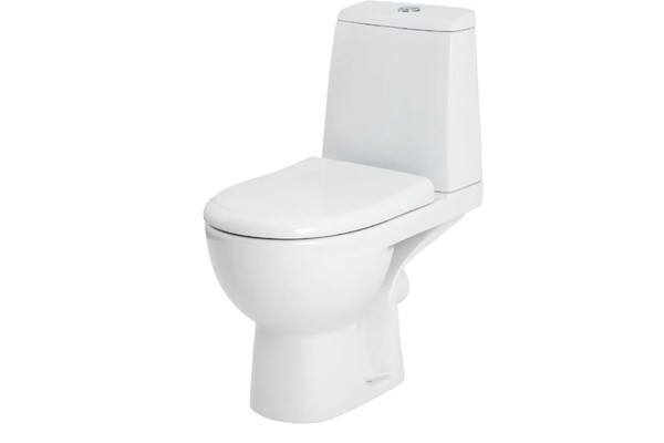 Унитаз-компакт KIROVIT "БРИГ" Белый, 2-х режимная арматура, прямой выпуск (г.Киров) АКЦИЯ