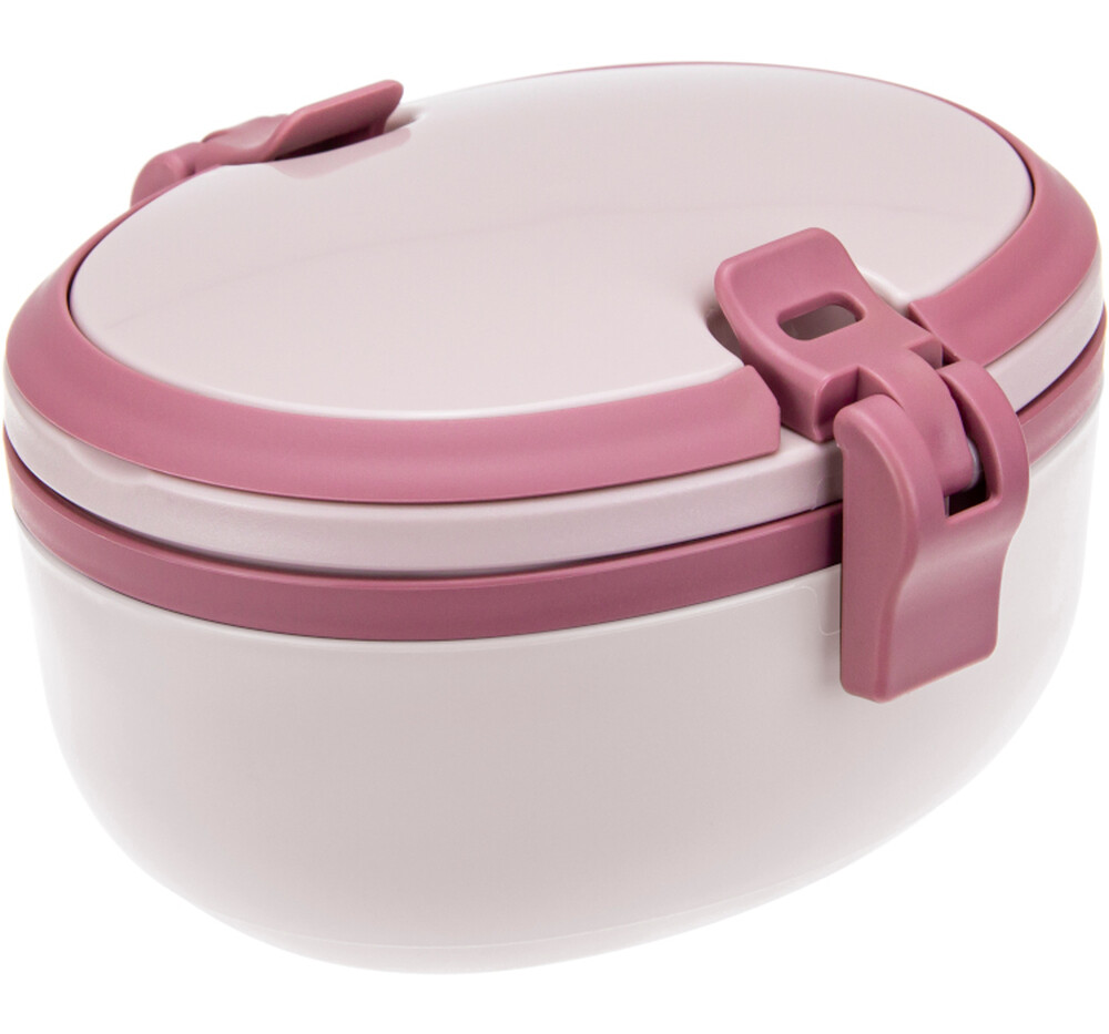 Контейнер для обеда (0,25+0,35л) с ручками Чайная роза ("М-пластика") (М 1231)