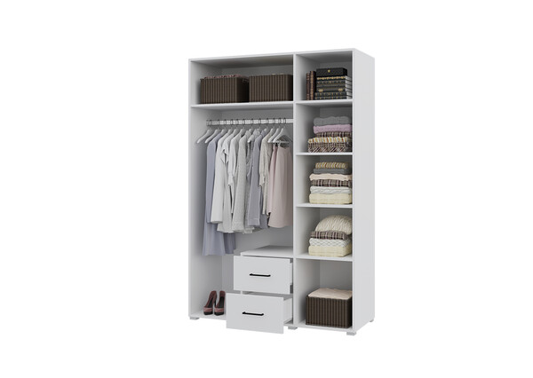 Victor Шкаф 3 створки/2 ящика белый (3 места)