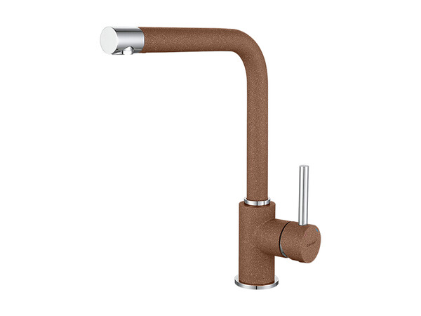 Смеситель Кухня GRANFEST  (3651) d=35 боковой Г - образный  (терракот)