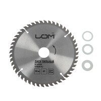 Диск пильный по дереву ЛОМ, точный рез, 190 х 30 мм (кольца на 20, 16), 48 зубьев 3110012