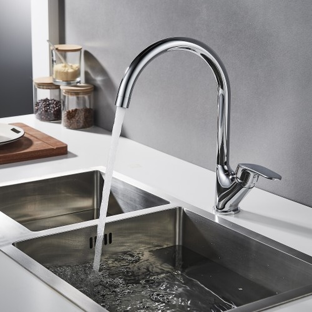Смеситель Кухня шар d35 боковой хром ROSSINKA RS45-23