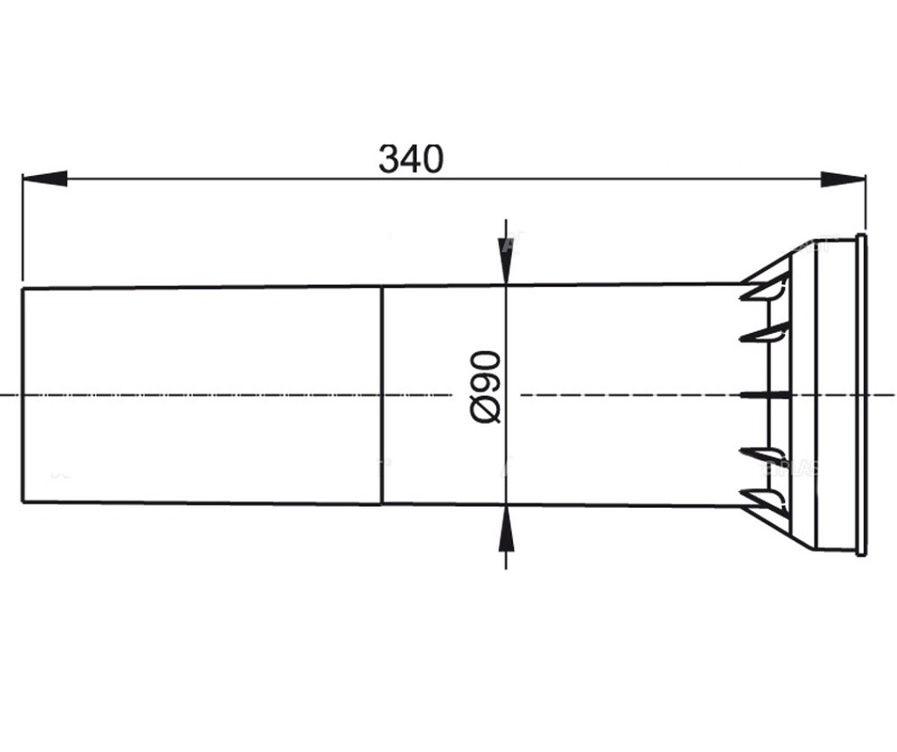Удлинитель для стока воды к унитазу ALCAPLAST M148