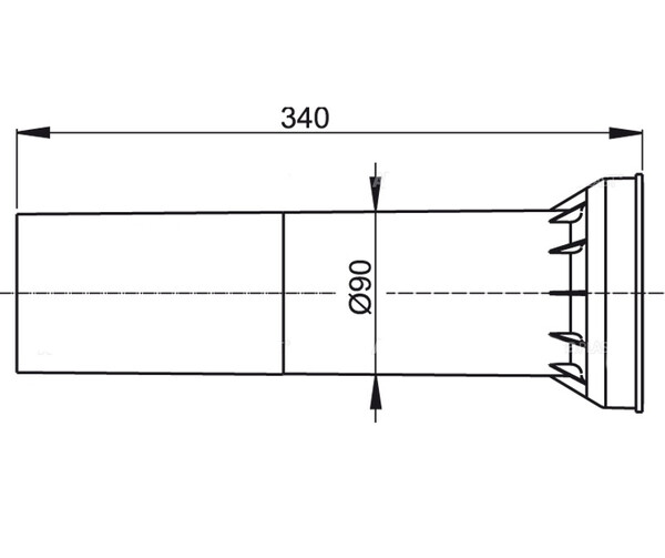 Удлинитель для стока воды к унитазу ALCAPLAST M148
