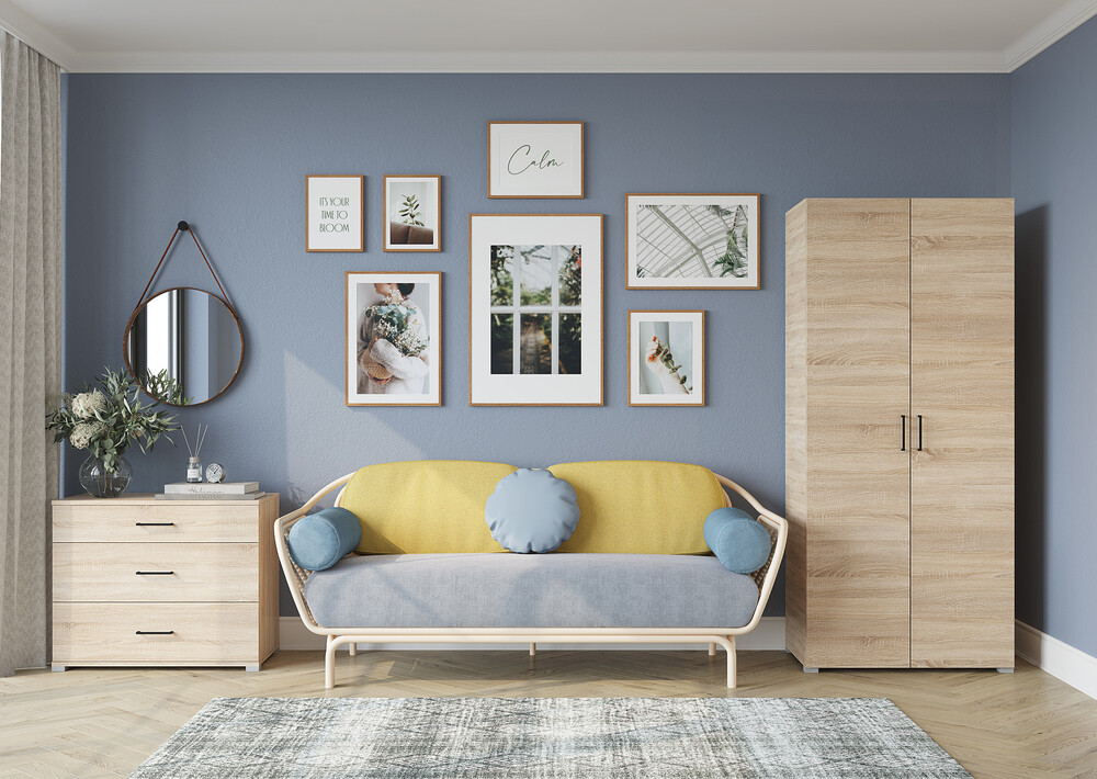 Victor Шкаф 2-х створчатый сонома (3 места)