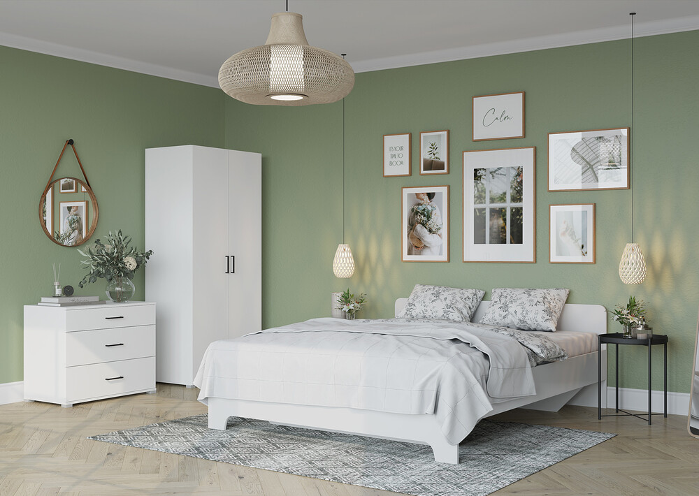 Victor Кровать 1,6м белый (2 места)