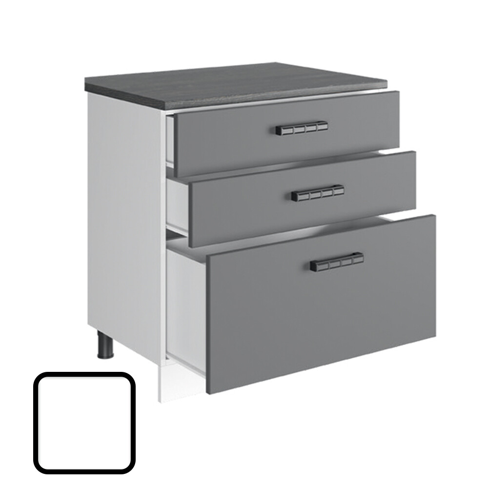 Стол разделочный КАМИЛА-1, 3 ящика Н800-3Я (810х800х450) Столешница Мрамор итальянский