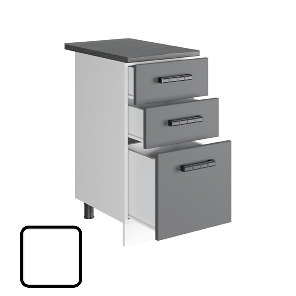 Стол разделочный СОФИ-1, 3 ящика Н400-3Я Белый Софт (810х400х450) Столешница Полярная звезда