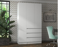 Шкаф Мальм-1,2 1200*2100*500 (Белый) (3 места)