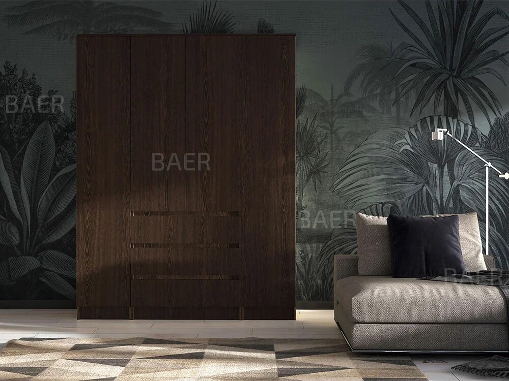 Шкаф Мальм-1,6 1600*2100*500 (Венге) (4 места)