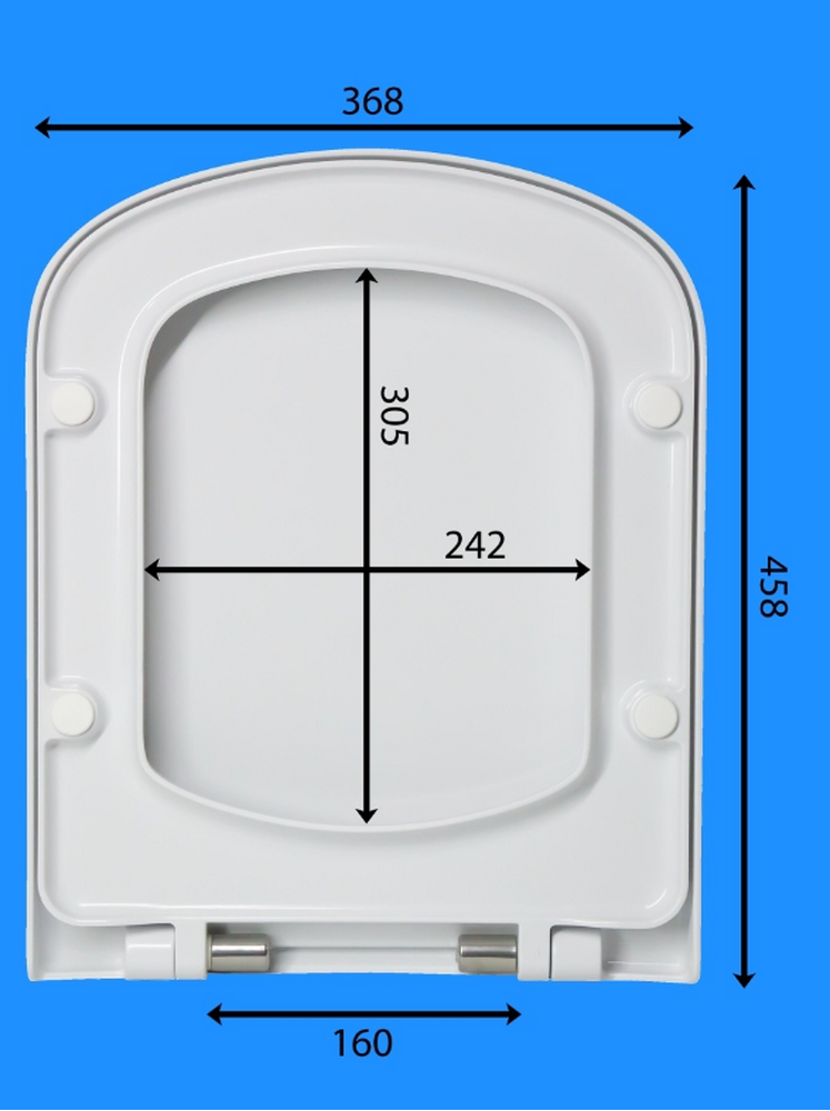 Сидение для унитаза "Домино" БЕЛОЕ Soft Close г.Киров