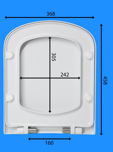 Сидение для унитаза "Домино" БЕЛОЕ Soft Close г.Киров