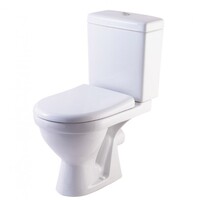 Унитаз-компакт Rosa "НЕРО" Белый, 2-х уровневая арматура, сиденье Быстросъемное дюро, Микролифт, антивсплеск, прямой выпуск (г.Киров) СНЯТО