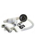 Сифон 3 1/2 с переливом для круглых моек с гибкой трубой (КНР)