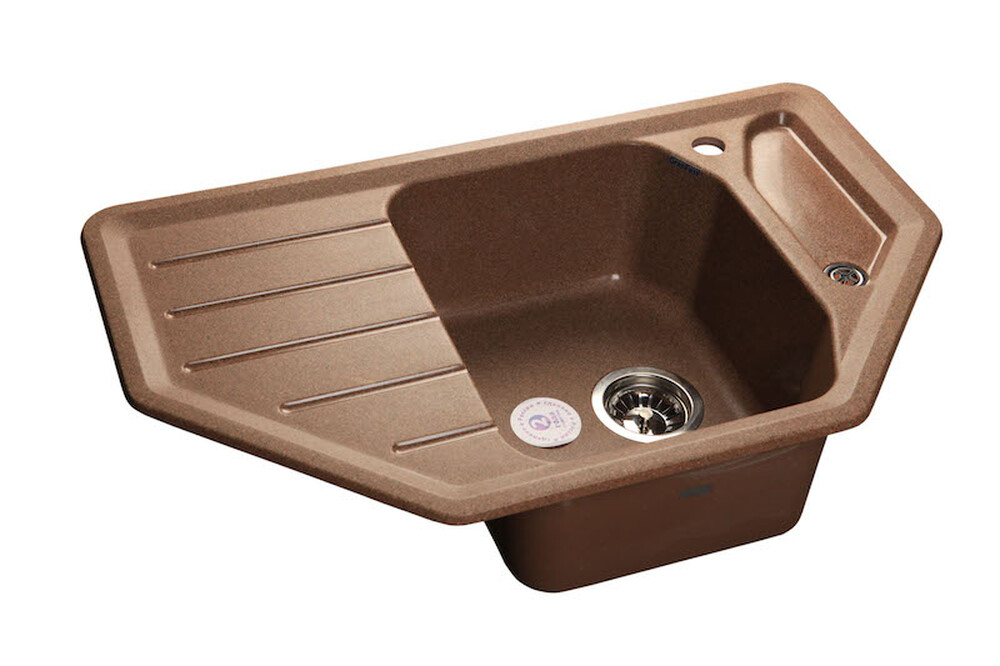 Мойка для кухни GranFest Композит CORNER 800E угловая 790*490 мм (C-800E терракот)