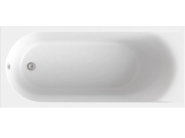 Ванна из литьевого мрамора BAS "АФИНА" 170х75 Белый (БЕЗ АВТОСЛИВА) ВА00020