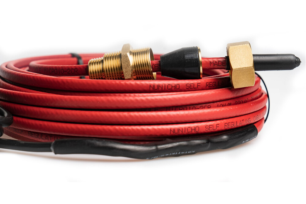 Кабель греющий Nunicho MICRO10-2СR саморегулирующийся В ТРУБУ 2м (+сальник)