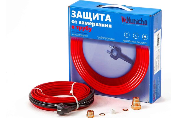 Кабель греющий Nunicho MICRO10-2СR саморегулирующийся В ТРУБУ 2м (+сальник)