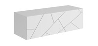 Гранж Тумба ТМ-004 (Д.1200, подвесная) Корпус - Белый (Шагрень)  Фасад МДФ - матовая Белый Софт (2 места) ЧШ882 КАТЕГОРИЯ А
