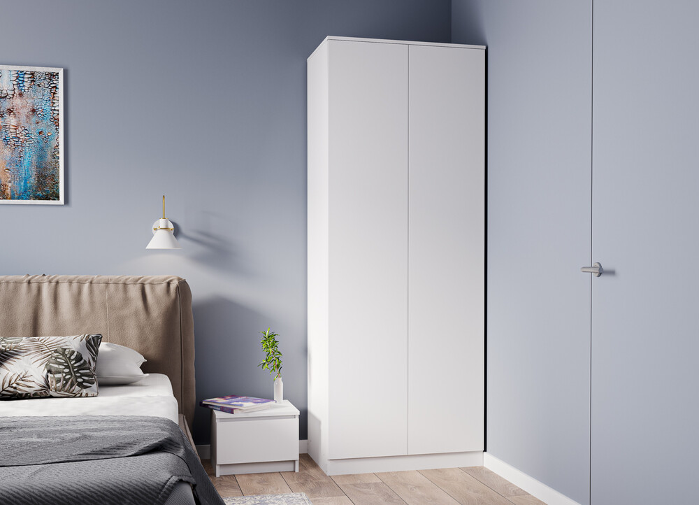 МС Мори Шкаф МШ 800.1/800 Белый (2 места)