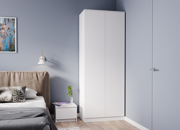 МС Мори Шкаф МШ 800.1/800 Белый (2 места)