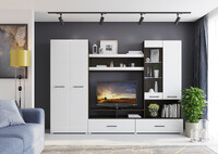 ФАСАД Гостиная ЛДСП "Ненси - 1" (белый) (2 места)