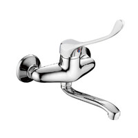 4654HB Смеситель Кухня СТЕНА HAIBA шар. d-40 хром ХИРУРГИЧЕСКИЙ