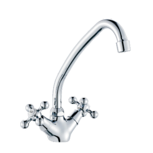 4519HB Смеситель Кухня HAIBA 1/2 м/к крест хром