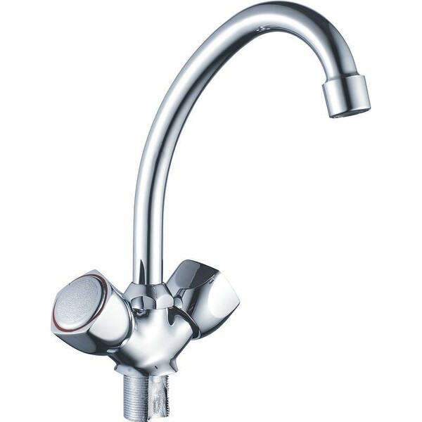 4909HB Смеситель Кухня HAIBA 1/2 м/к ПЕНТА с гайкой хром