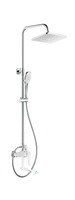 24548-8HB Душевая система HAIBA шар. d-35 с верхним душем, смесителем и ручной лейкой, белый/хром