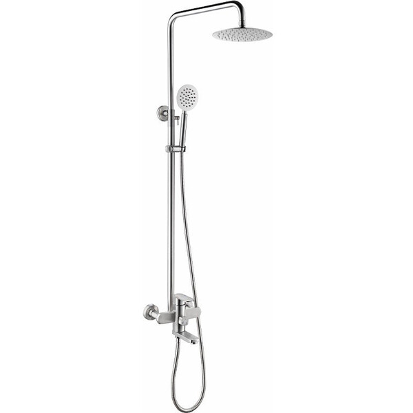 24806HB Душевая система HAIBA шар. d-35 с верхним душем, смесителем и ручной лейкой нержавейка