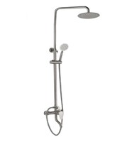 24801-2HB Душевая система HAIBA шар. d-35 с верхним душем, смесителем и ручной лейкой нержавейка