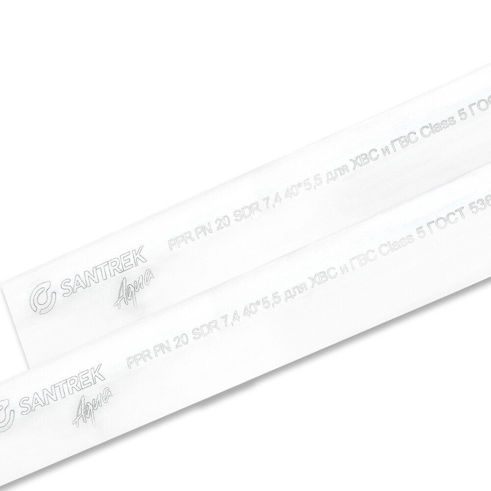Труба  50 PN10 (толщ.стенки 4,6 мм) PP-R SANTREK AQUA