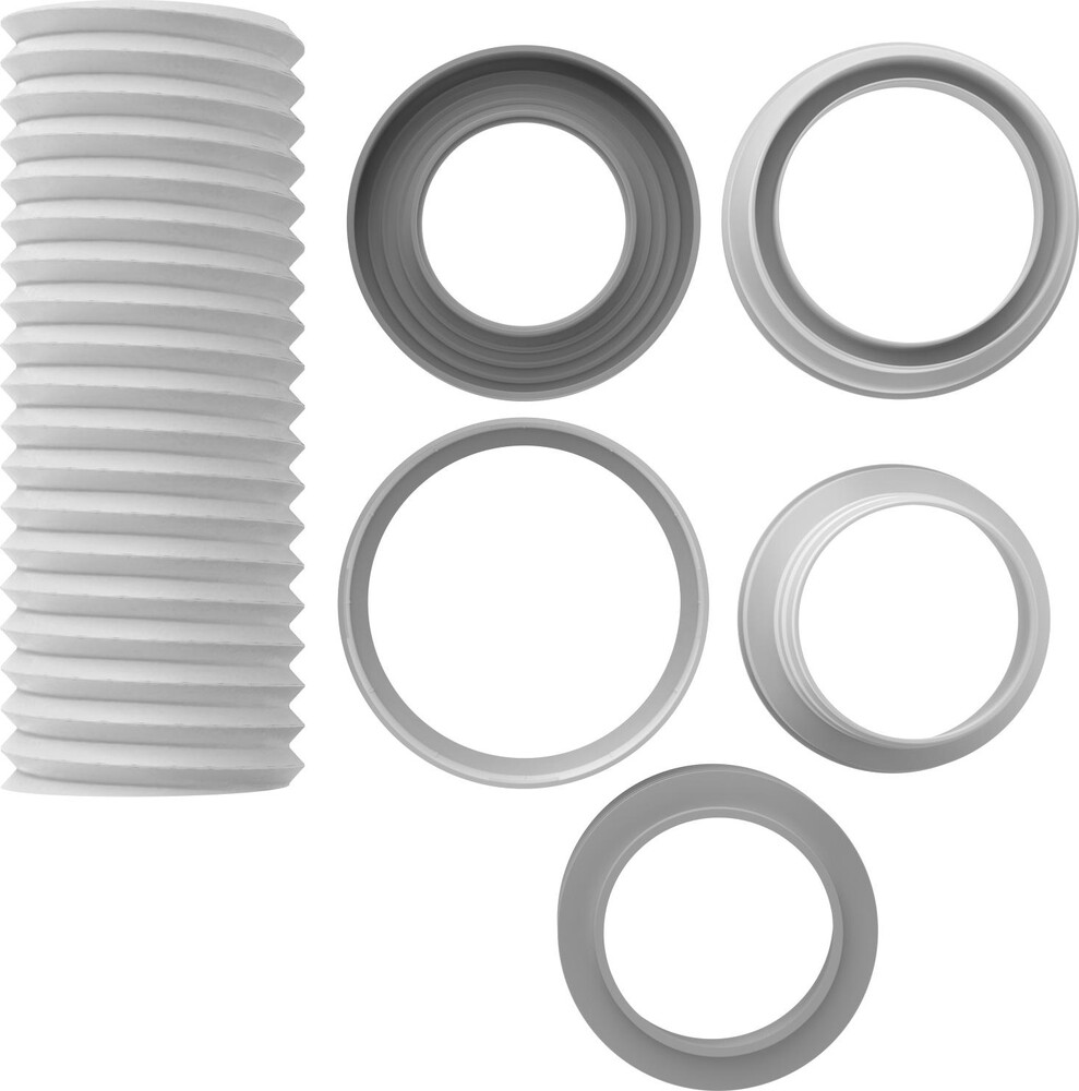 T918-24-MR Удлинитель гибкий для унитаза армированный Aquant 230-360 мм