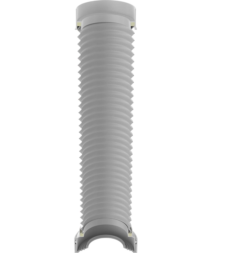 T921-18-MR Удлинитель гибкий для унитаза армированный с фановым выпуском Aquant 110мм, 260-540 мм