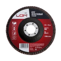 Круг лепестковый торцевой ЛОМ, 125 х 22 мм, Р80 2580669