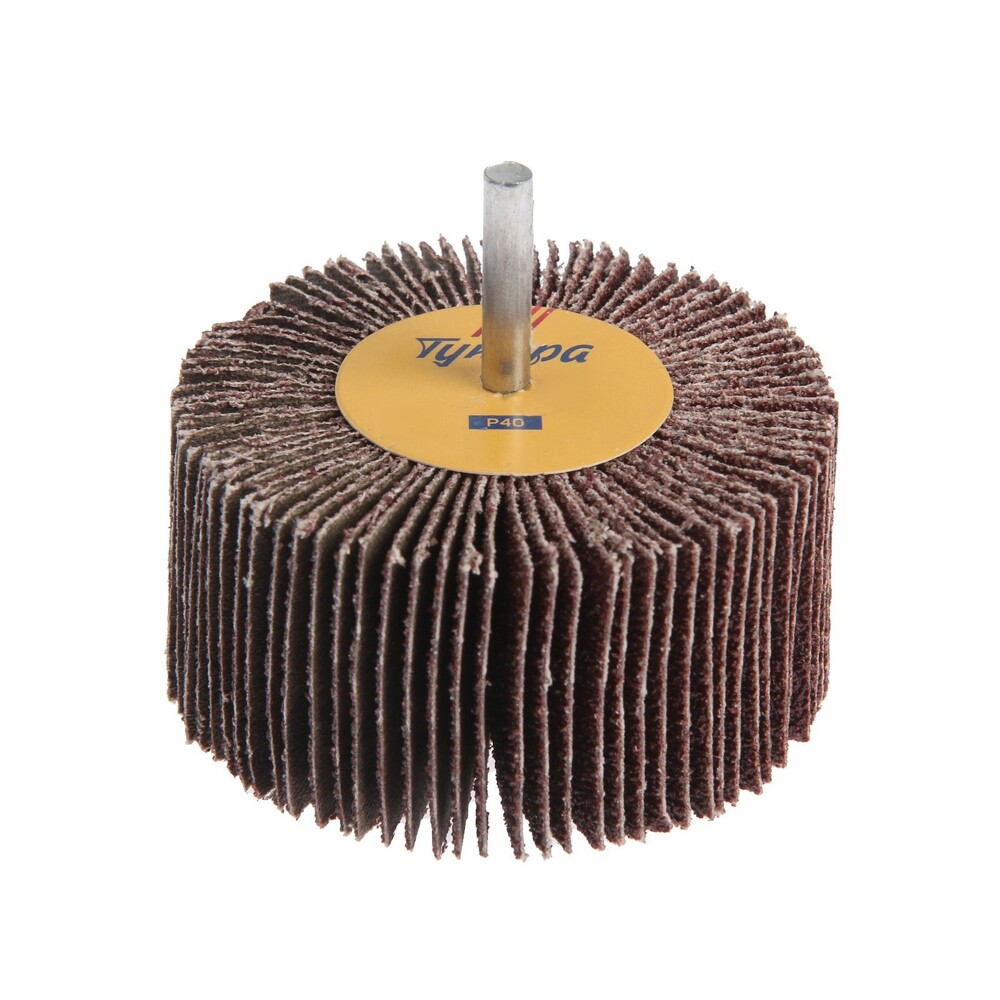 Круг лепестковый радиальный ТУНДРА, 80 х 40 х 6 мм, Р40 1875471