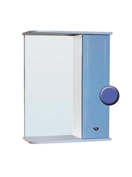 Зеркало-шкаф SANTREK HOME "Стиль-55" (Синий) Правый 570х732х230