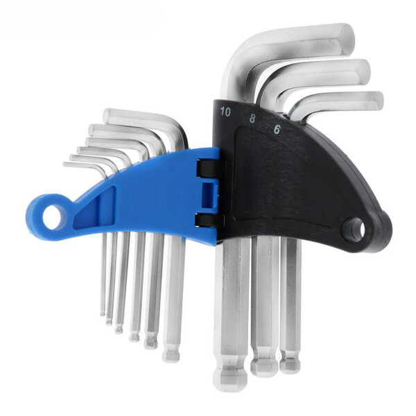 Набор ключей шестигранных ТУНДРА, с шаром, CrV, 1.5 - 10 мм, 9 шт. 2354393