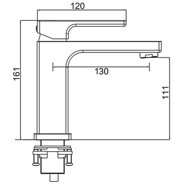 G1017-9 Смеситель Тюльпан GAPPO d-35 (оружейная сталь)