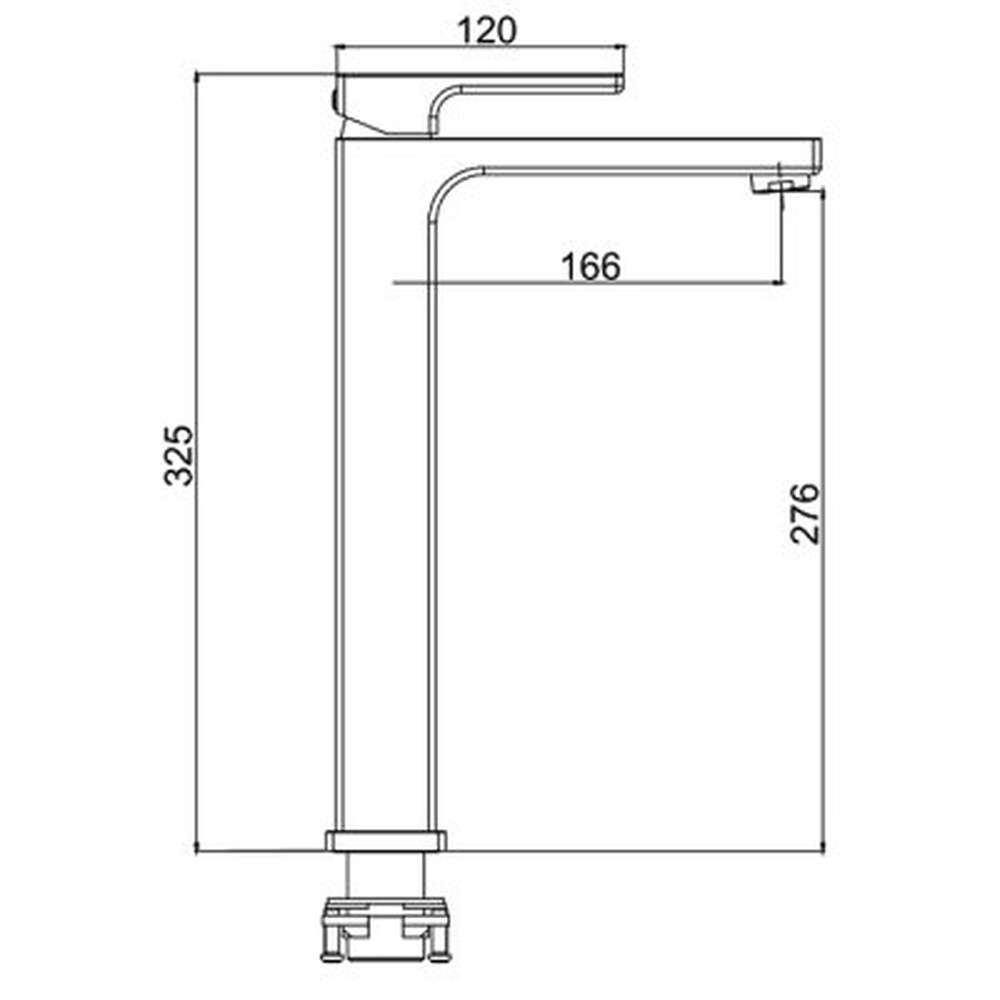 G1017-92 Смеситель Тюльпан GAPPO Высокий d-35 (оружейная сталь)