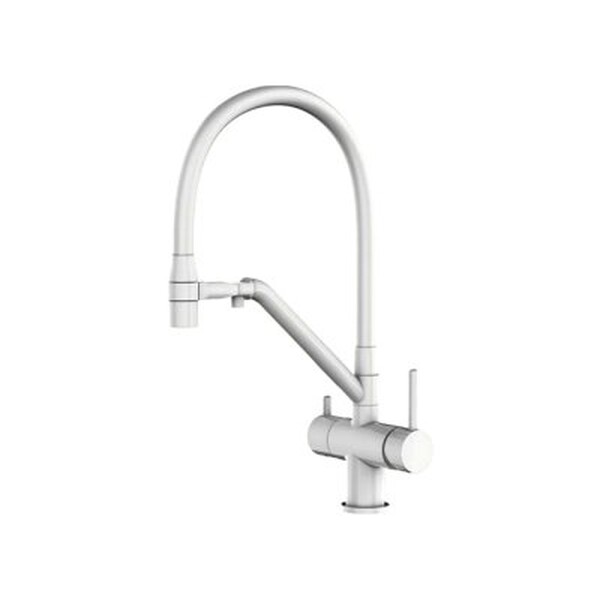 G4398-88 Смеситель Кухня GAPPO с подключением  фильтра питьевой воды. (белый)