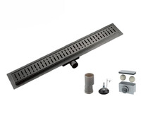 G87007-39 Трап-лоток GAPPO нерж 70*700мм (горизонтальный выпуск,ф40) (оруж сталь)  сухой затвор и гидрозатвор