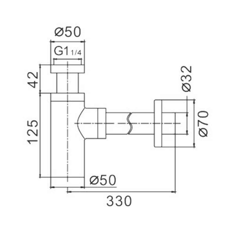 Сифон для раковины F82-9 (FRAP) оруж сталь