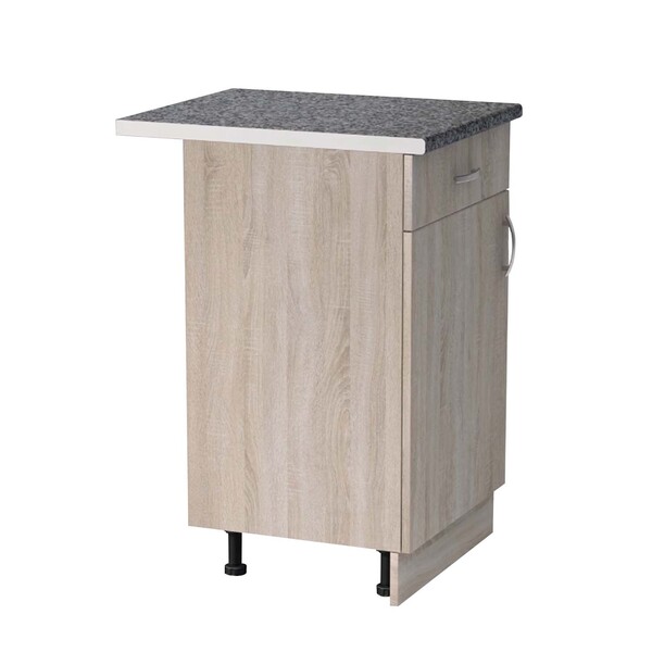 Рабочий стол 50 цвет Дуб сонома (1 ящик) столешница Гранит SANTREK HOME (ЛДСП)