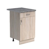 Рабочий стол 50 цвет Дуб сонома (1 ящик) столешница Гранит SANTREK HOME (ЛДСП)