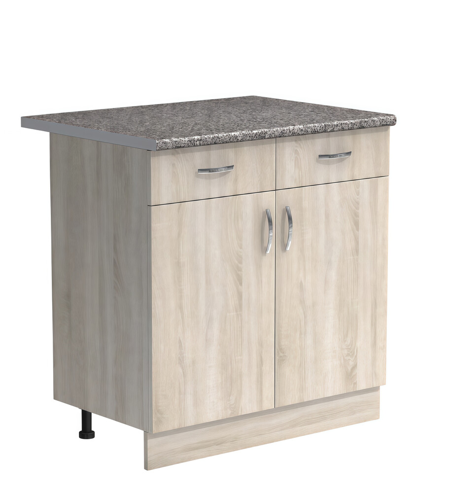 Рабочий стол 80 цвет Дуб сонома (2 ящика) столешница Гранит SANTREK HOME (ЛДСП)