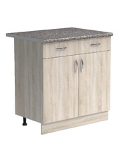 Рабочий стол 80 цвет Дуб сонома (2 ящика) столешница Гранит SANTREK HOME (ЛДСП)