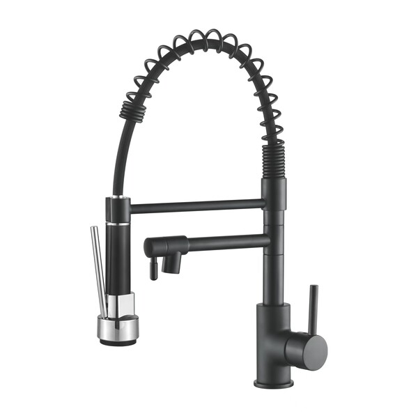 4799В Смеситель Кухня LEDEME Многофункциональный, на гайке (черный) без подключения фильтр для воды