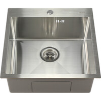 Мойка нерж врезная 500х500х200 т 3,0 САТИН R5050HК (+ сифон )  AISI 304 MLN   БЕЗ КОЛЛАНДЕРА